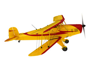 Vintage propeller biplane © fisherman3d