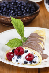 Pancakes with blueberries