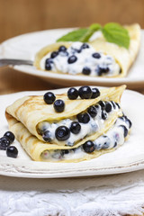 Pancakes with blueberries