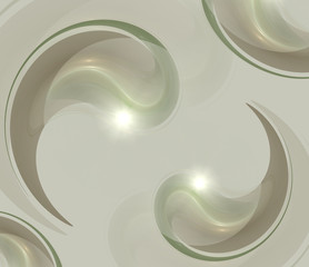 Abstract fractal background in green grey  colors