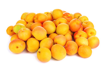 Fresh natural apricot isolated on white
