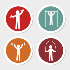 fitness buttons