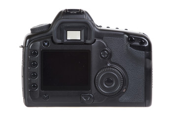 DSLR photo camera isolated on white background