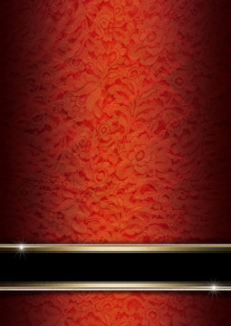 Luxury Floral Orange and Red Background