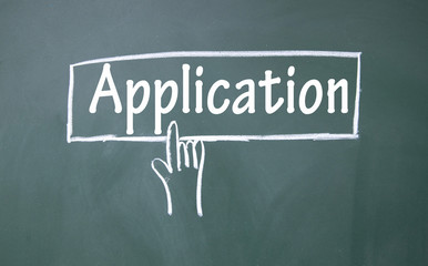 Obraz premium abstract finger touch application sign