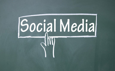 abstract finger click social media sign
