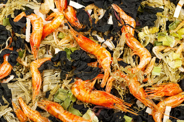 Heap of japanese traditional snack