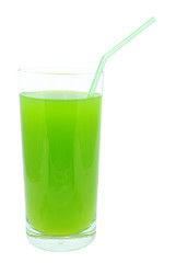 sok z kiwi na białym tle