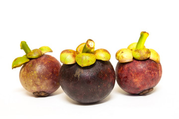 mangosteen on white
