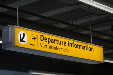 Naklejka premium Departure information