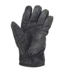 Suede winter glove isolated