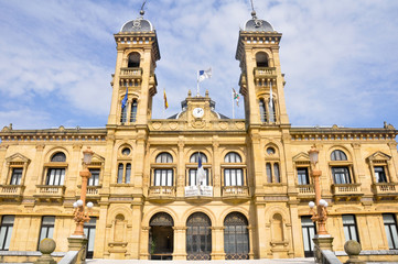 Naklejka na ściany i meble City Hall of San Sebastian (Spain)