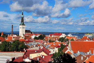 Obraz premium Tallin city view