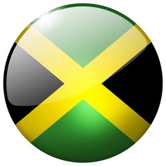 Jamaica Round Glass shiny realistic Button