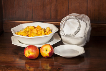 Ingredienti per marmellata di pesche