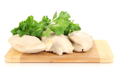 Boiled chicken breast