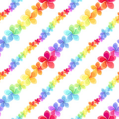 Seamless pattern with colorful flowers. Vector illustration.