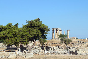 Temple of Apollo in ancient Corinth, Greece
