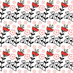 Seamless of flower background pattern , Vector illustration