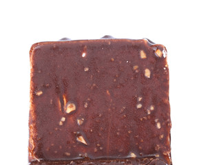 Top chocolate-coated ice cream sandwich.