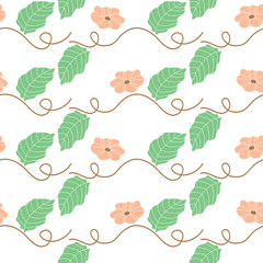 Seamless of flower background pattern , Vector illustration