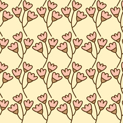 Seamless of flower background pattern , Vector illustration