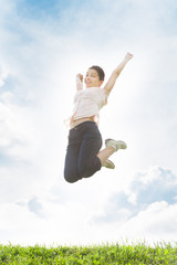 Young Woman With Her Arms Outstretched