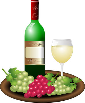 Weißwein Weintrauben Schale