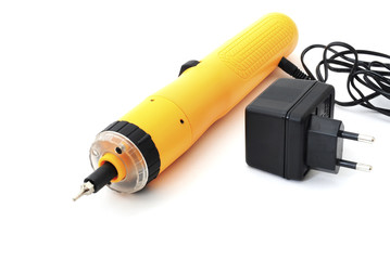 Electric screwdriver isolated