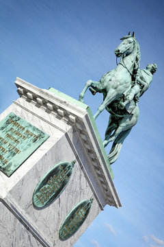Reiterstandbild Frederik V. vor Schloss Amalienborg, Kopenhagen