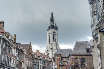 Obraz premium The belfry (French: beffroi) of Tournai, Belgium