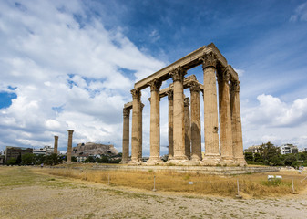 ancient Temple of Olympian Zeus , Athens, Greece