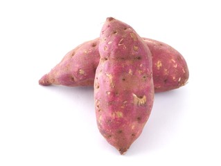 Sweet potato isolated on white background