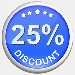 Colorful Button with Discount Value