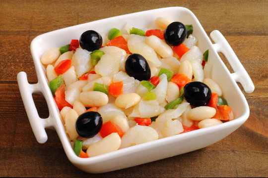 Ensalada de alubias. Empedrat t&iacute;pico de Catalu&ntilde;a