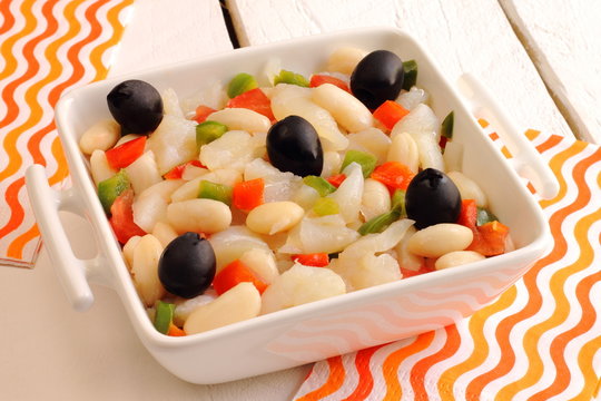 Ensalada de alubias. Empedrat t&iacute;pico de Catalu&ntilde;a
