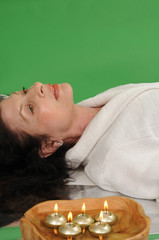 Obraz na płótnie Canvas Woman Relaxing At the Spa
