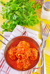 meat ball with tometo sauce