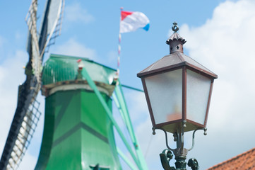 Fototapeta na wymiar Antique Dutch light pole