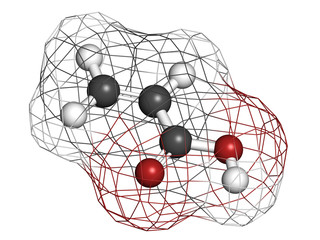 acrylic acid molecule, polyacrylic acid (PAA, carbomer) part