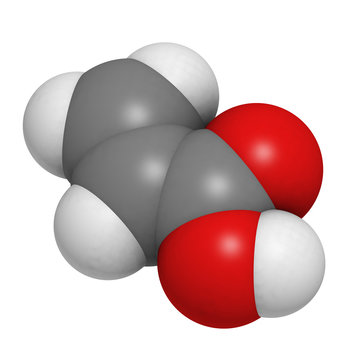 acrylic acid molecule, polyacrylic acid (PAA, carbomer) part