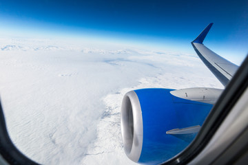 Snow-capped mountains - view from above