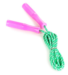 Skipping rope isolated on white