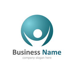 Business Logo with Human Symbol