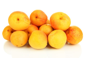 Fresh natural apricot isolated on white