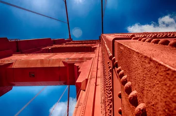 Fotobehang Golden Gate Bridge Golden Gate Bridge (looking up)