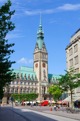 The city hall of Hamburg