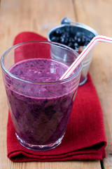 Blueberry and banana smoothie