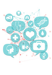 Medical or pharmacy business icons