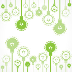 Green bulb background stock vector